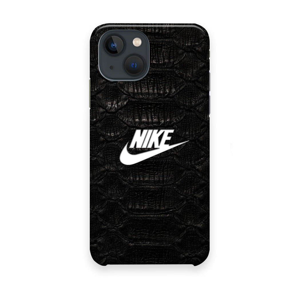 Nike Black Emboss Leather iPhone 13 Case