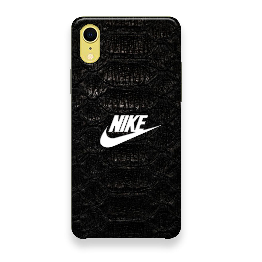 Nike Black Emboss Leather iPhone XR Case