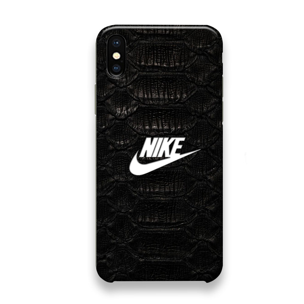 Nike Black Emboss Leather iPhone Xs Max Case