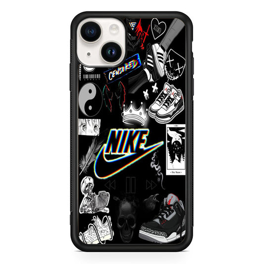 Nike Black Wall Collection iPhone 15 Case