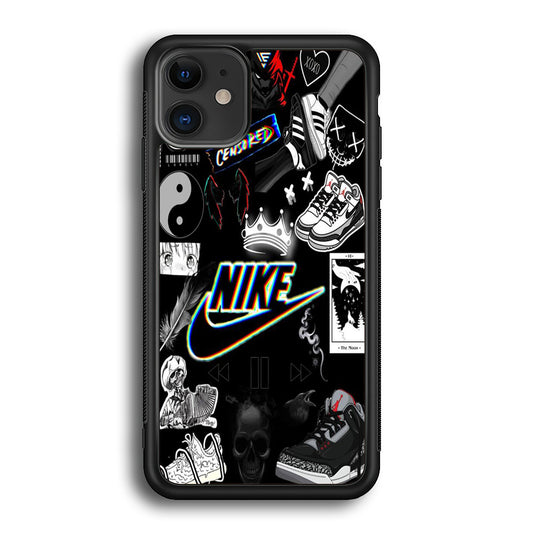 Nike Black Wall Collection iPhone 12 Case