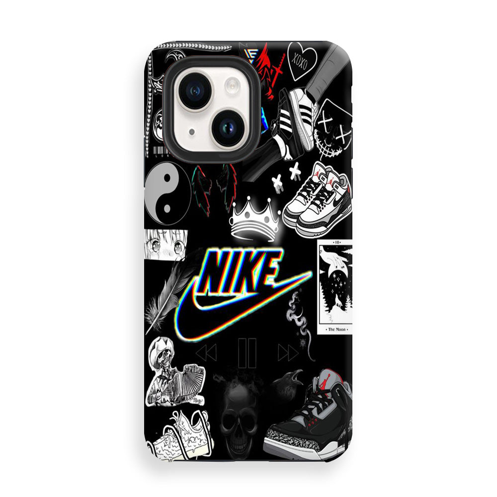 Nike Black Wall Collection iPhone 15 Case