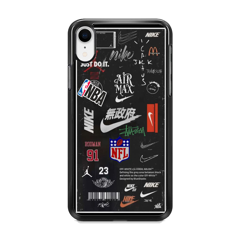 Nike Blackboard Sticker iPhone XR Case