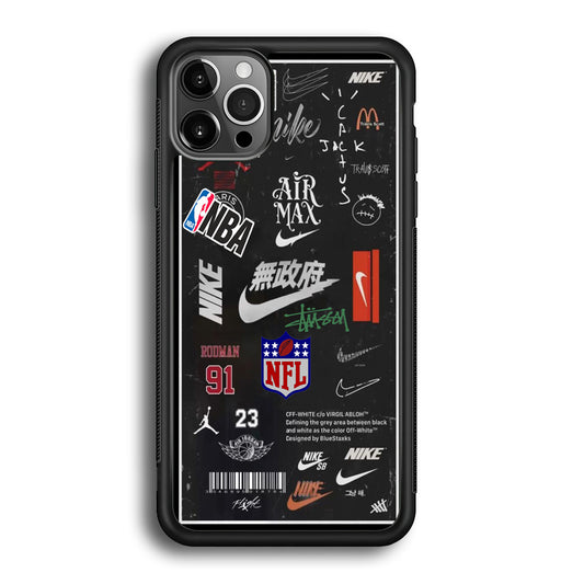 Nike Blackboard Sticker iPhone 12 Pro Case