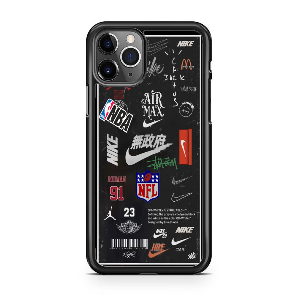 Nike Blackboard Sticker iPhone 11 Pro Case