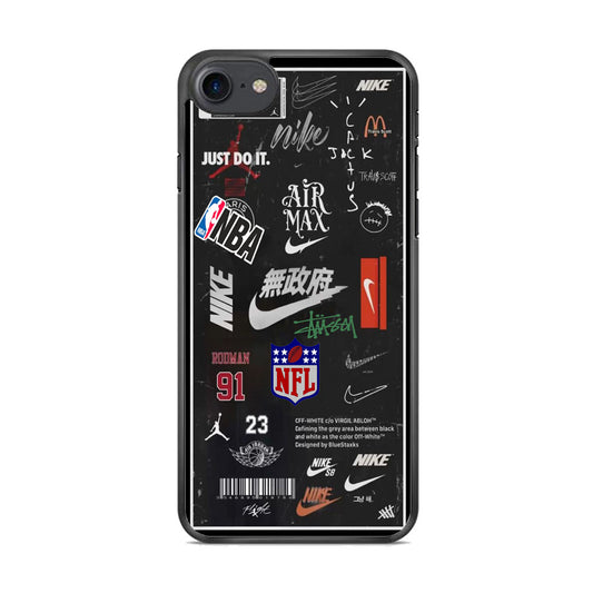 Nike Blackboard Sticker iPhone 7 Case