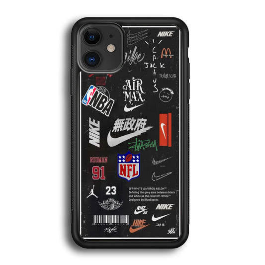 Nike Blackboard Sticker iPhone 12 Case