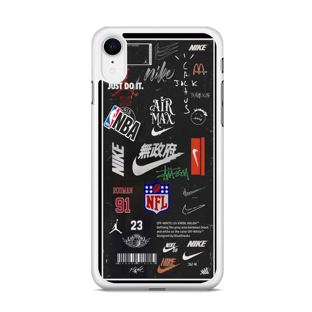 Nike Blackboard Sticker iPhone XR Case