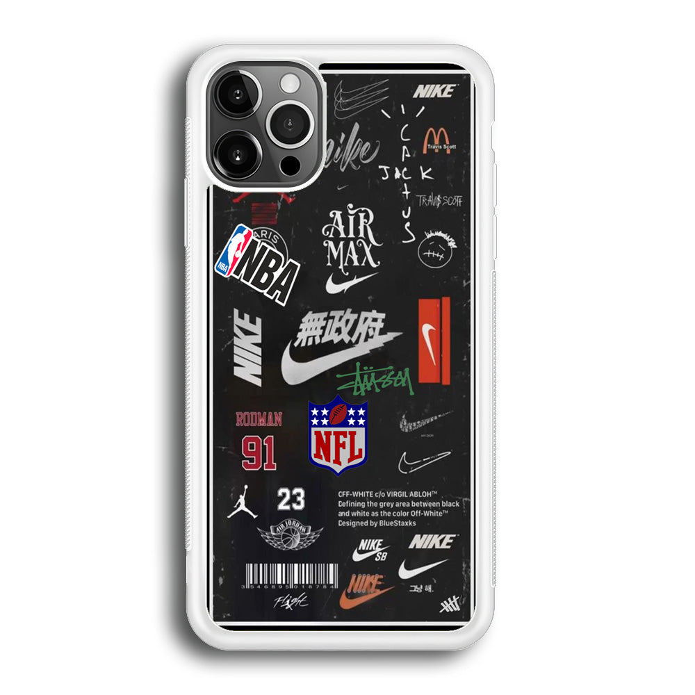 Nike Blackboard Sticker iPhone 12 Pro Max Case