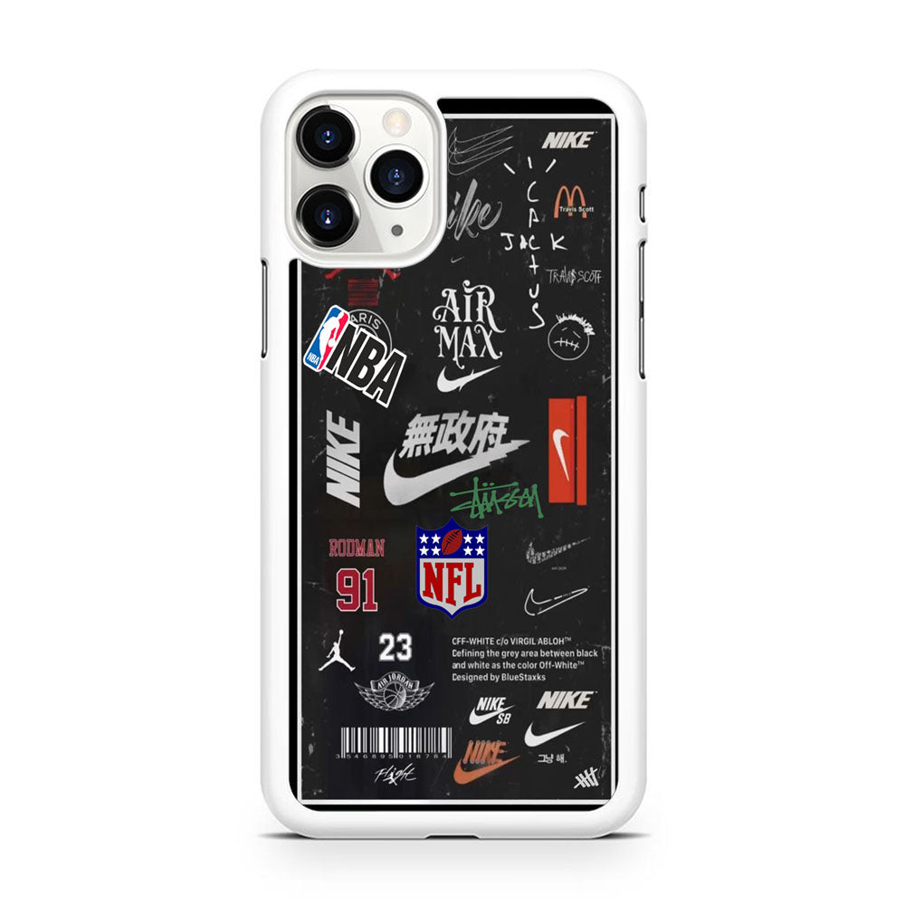 Nike Blackboard Sticker iPhone 11 Pro Case