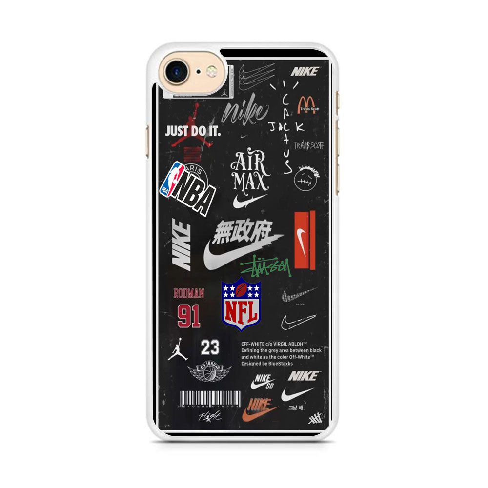 Nike Blackboard Sticker iPhone 7 Case