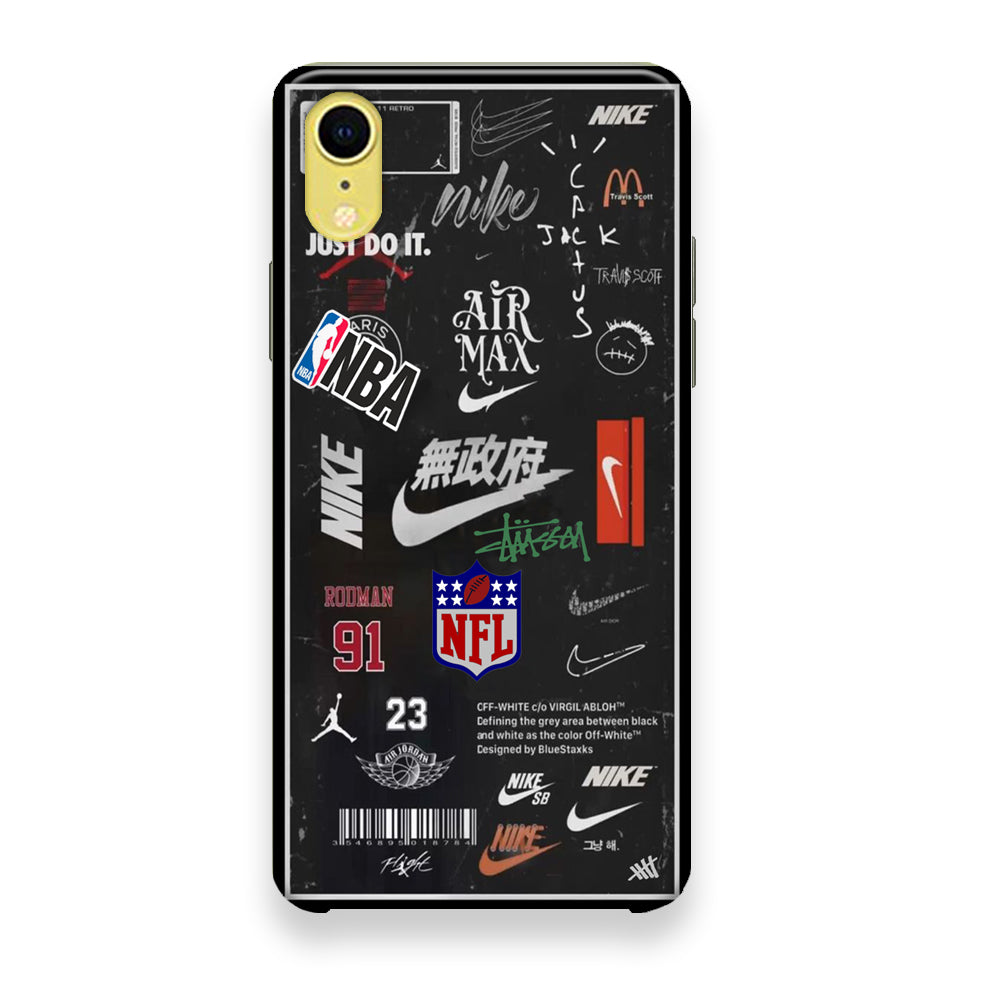 Nike Blackboard Sticker iPhone XR Case