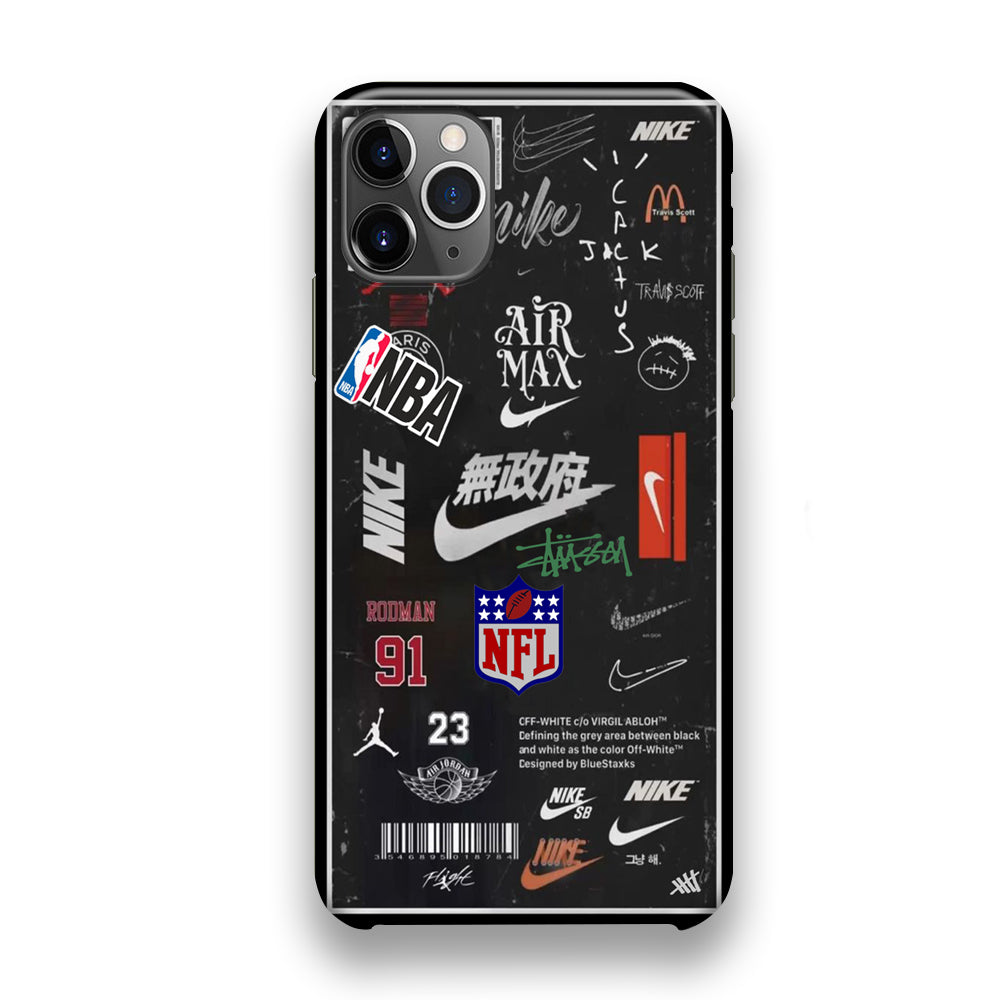 Nike Blackboard Sticker iPhone 11 Pro Case