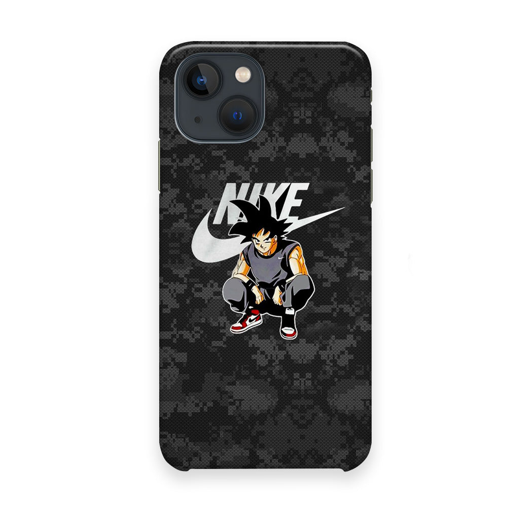 Nike Goku Pixel Black Camo iPhone 13 Case