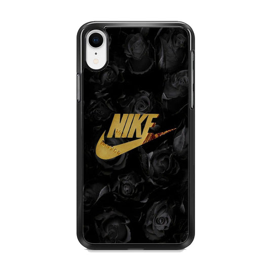 Nike Gold Black Rose iPhone XR Case