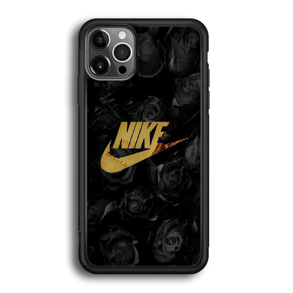 Nike Gold Black Rose iPhone 12 Pro Max Case