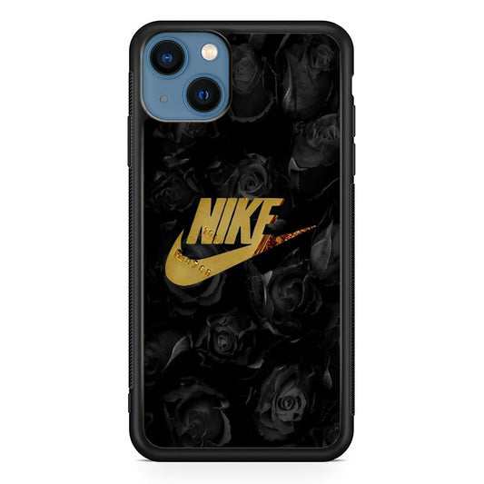 Nike Gold Black Rose iPhone 13 Case