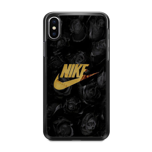 Nike Gold Black Rose iPhone X Case