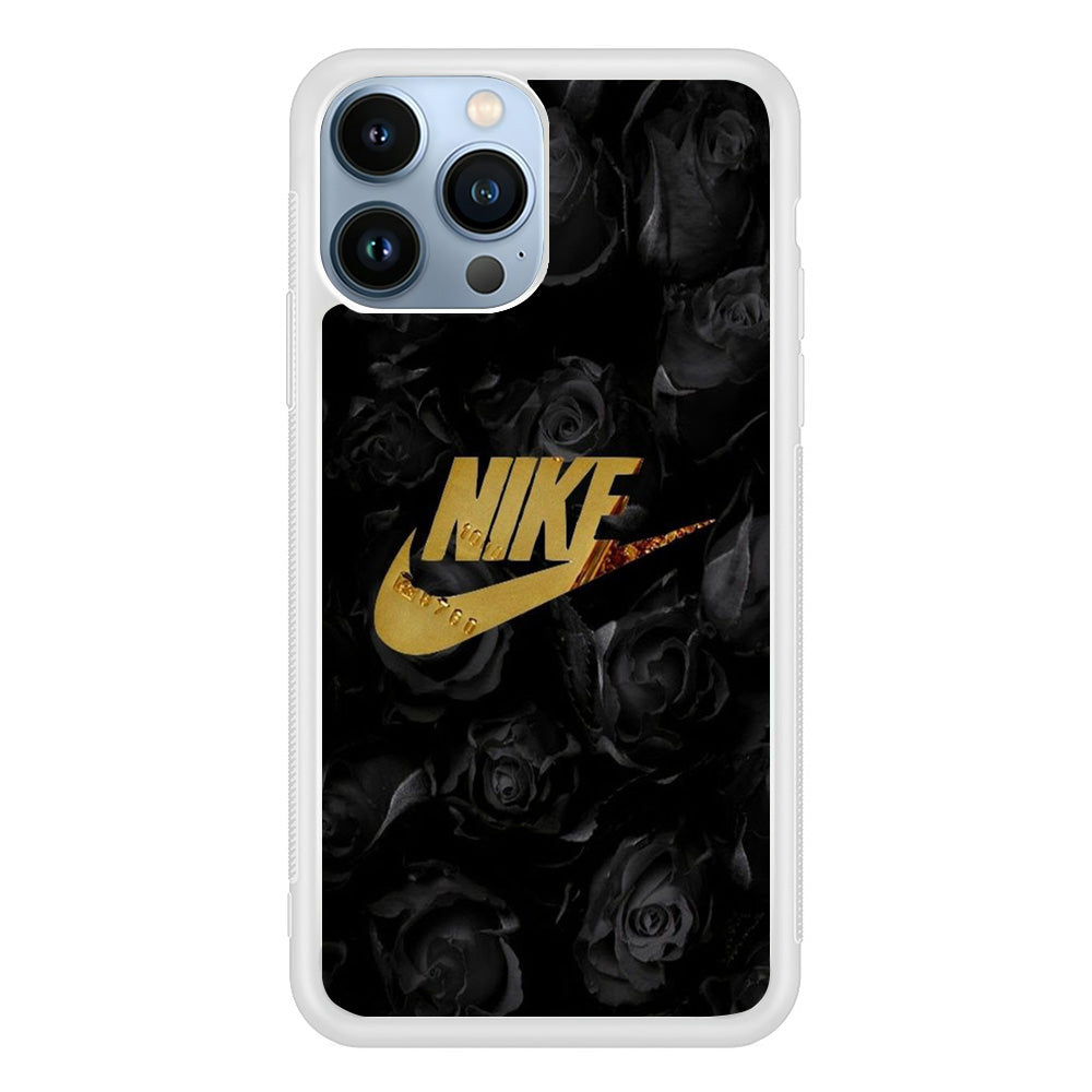 Nike Gold Black Rose iPhone 13 Pro Max Case