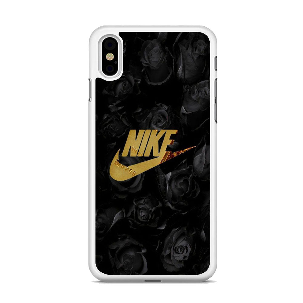 Nike Gold Black Rose iPhone X Case