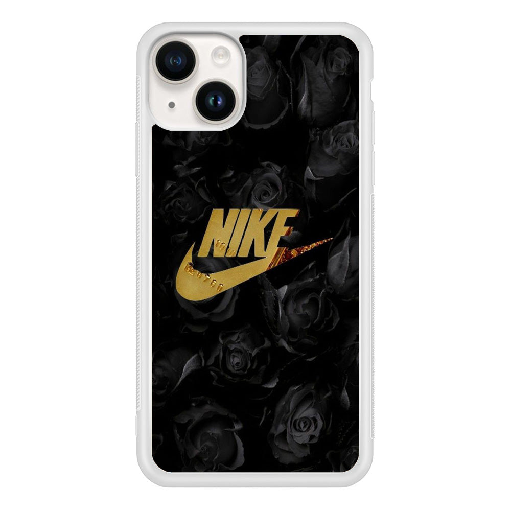 Nike Gold Black Rose iPhone 14 Case