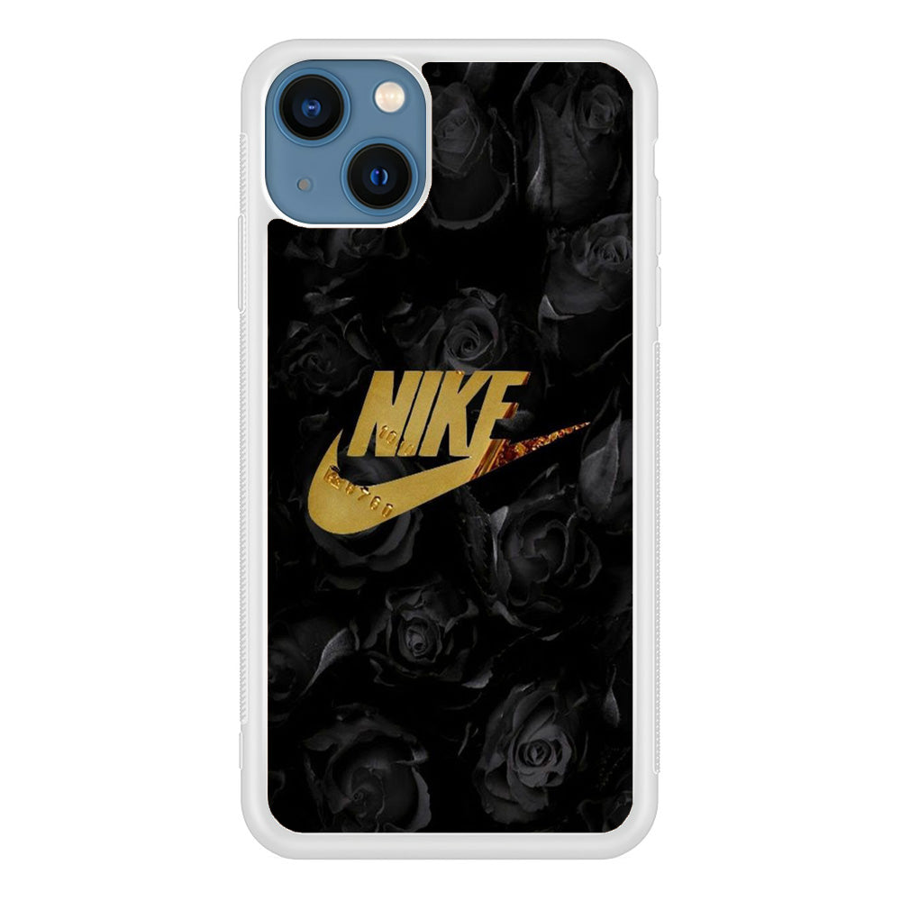 Nike Gold Black Rose iPhone 13 Case