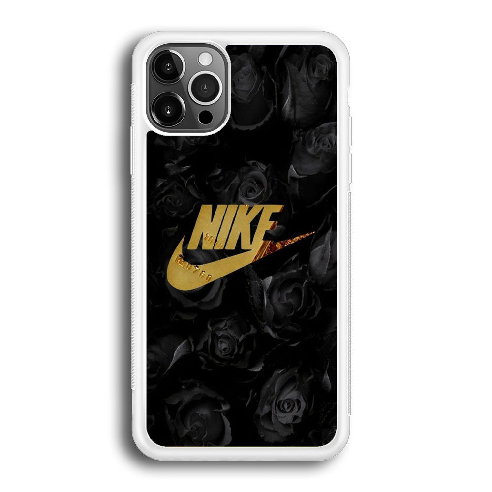 Nike Gold Black Rose iPhone 12 Pro Max Case