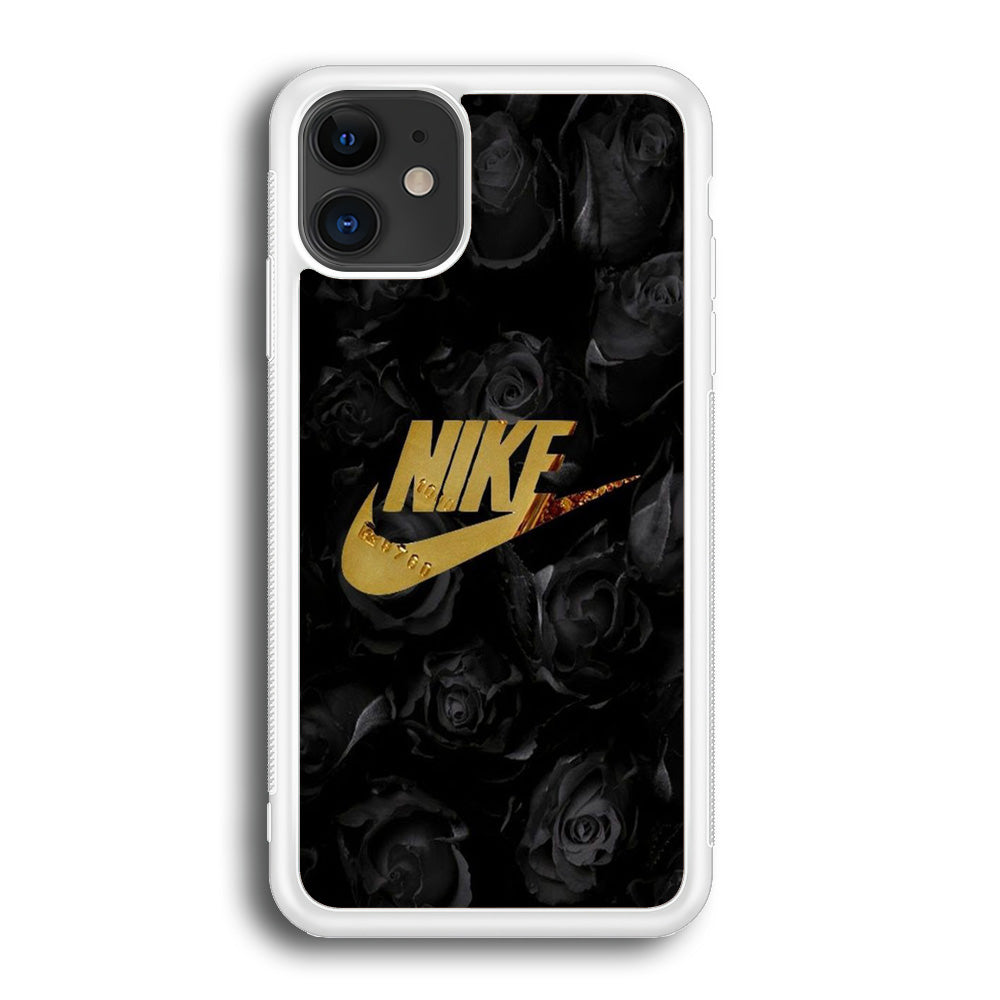 Nike Gold Black Rose iPhone 12 Case