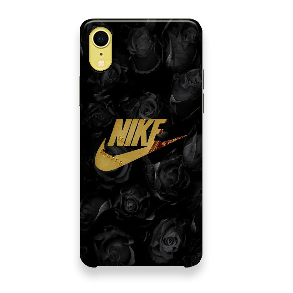 Nike Gold Black Rose iPhone XR Case