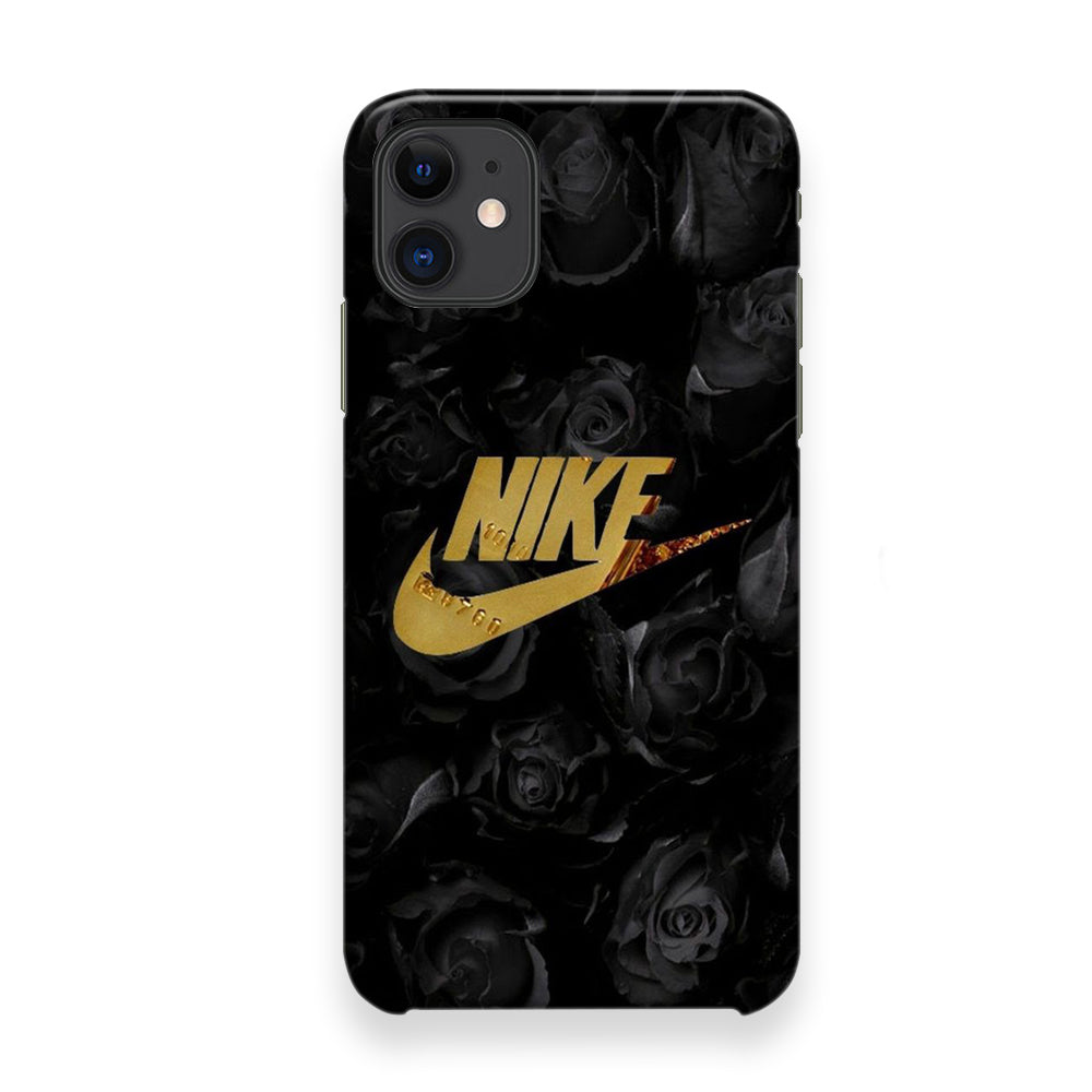 Nike Gold Black Rose iPhone 12 Case