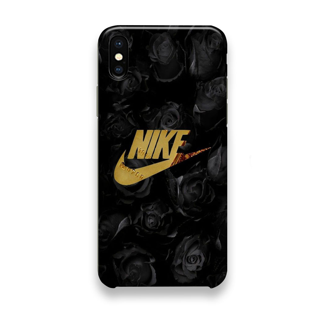 Nike Gold Black Rose iPhone X Case