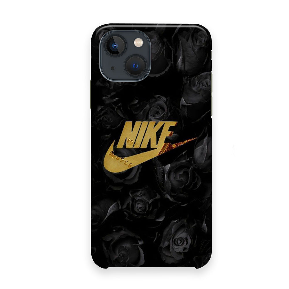 Nike Gold Black Rose iPhone 13 Case