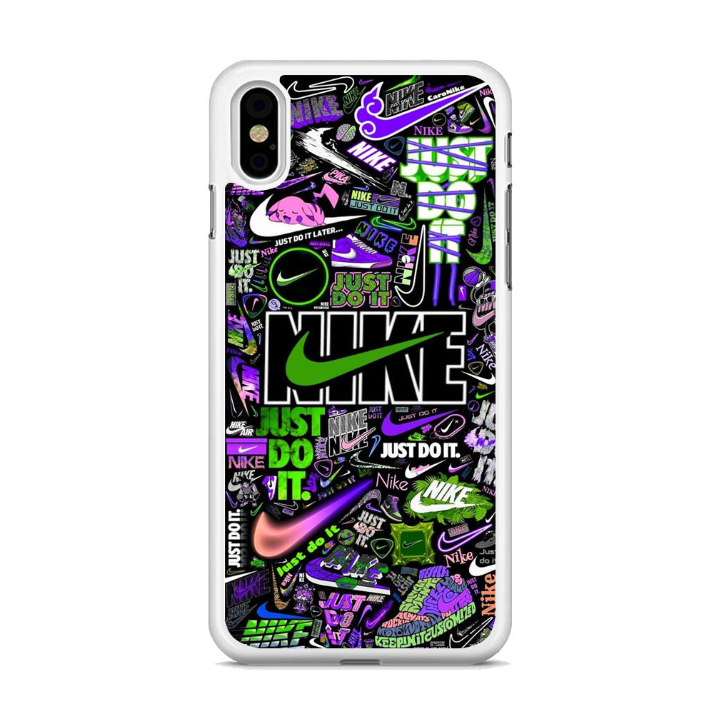 Nike Green Wall Symbol iPhone X Case