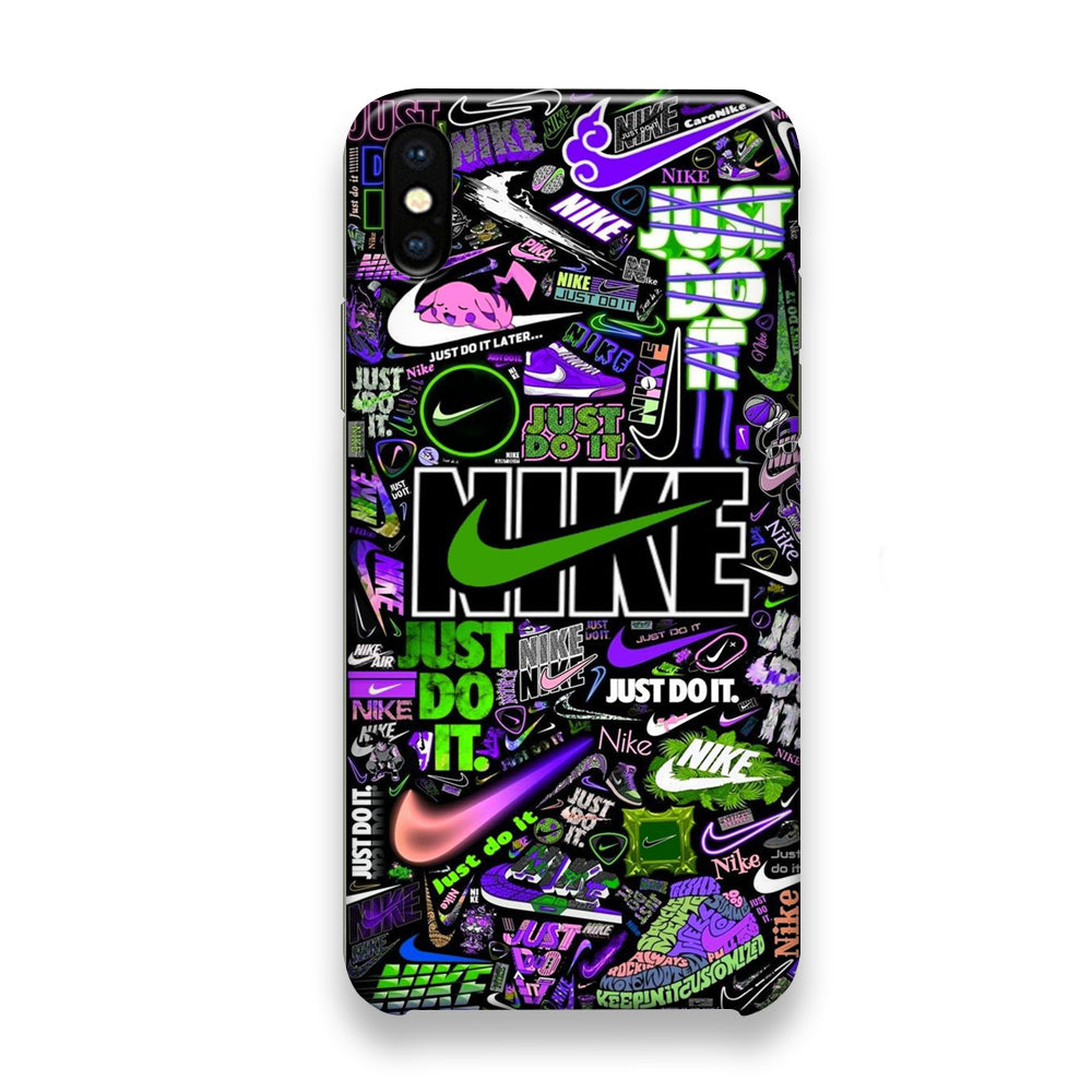 Nike Green Wall Symbol iPhone X Case