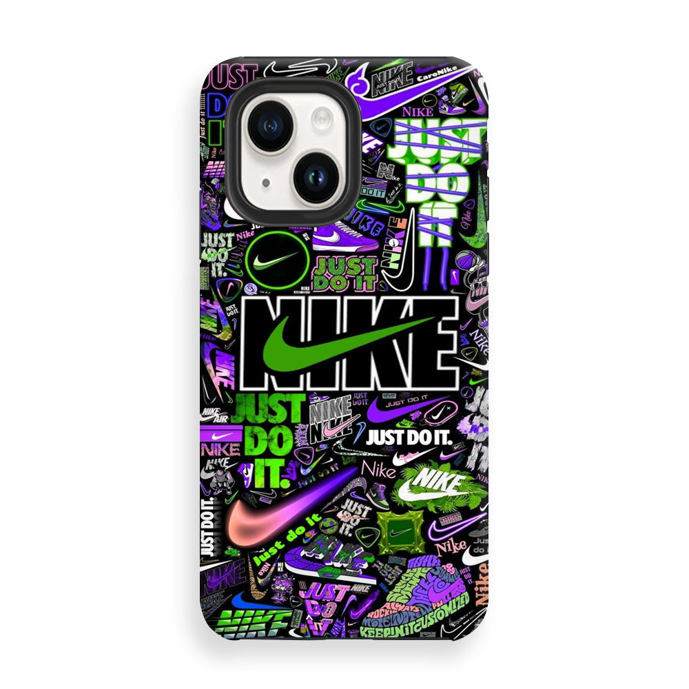 Nike Green Wall Symbol iPhone 14 Case