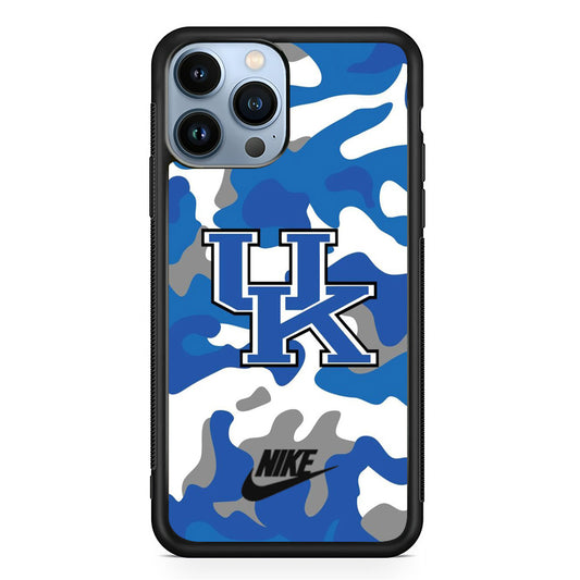 Nike Kentucky Wildcats Blue Camo iPhone 13 Pro Case