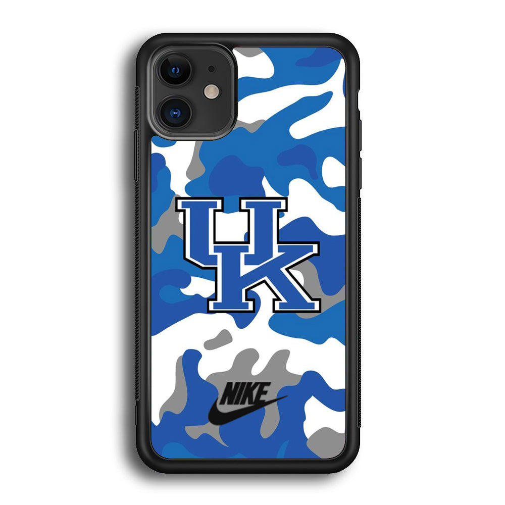 Nike Kentucky Wildcats Blue Camo iPhone 12 Case