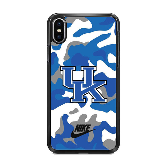 Nike Kentucky Wildcats Blue Camo iPhone Xs Case