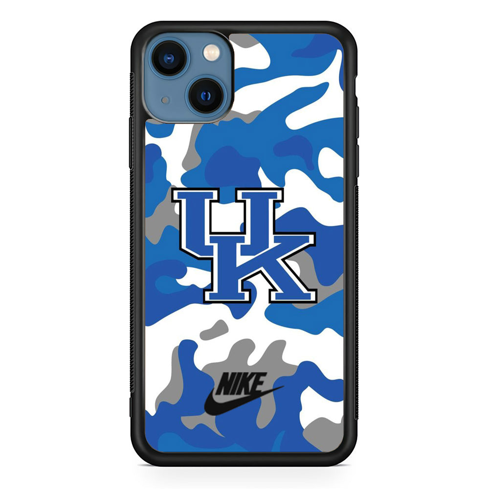 Nike Kentucky Wildcats Blue Camo iPhone 13 Case