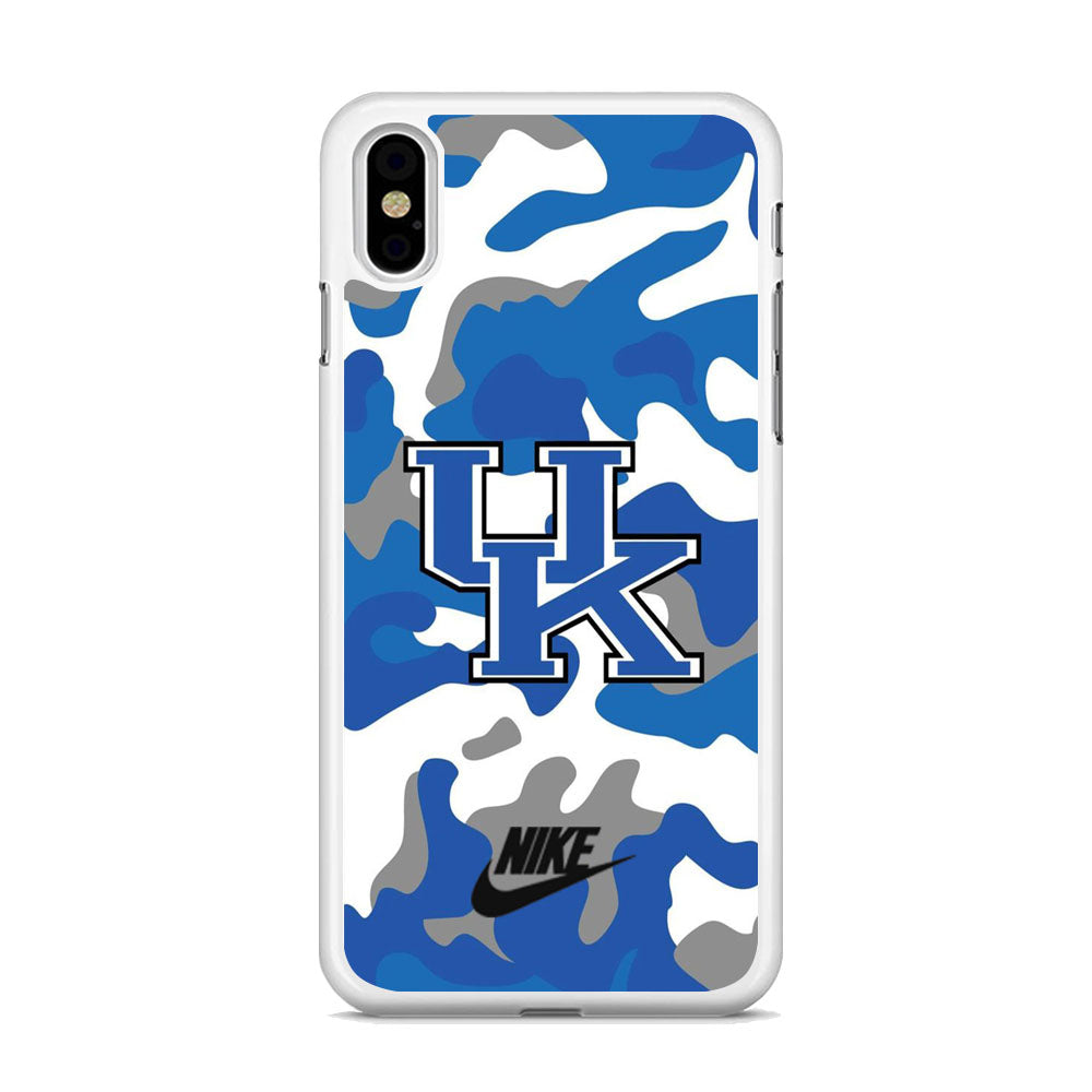 Nike Kentucky Wildcats Blue Camo iPhone Xs Case