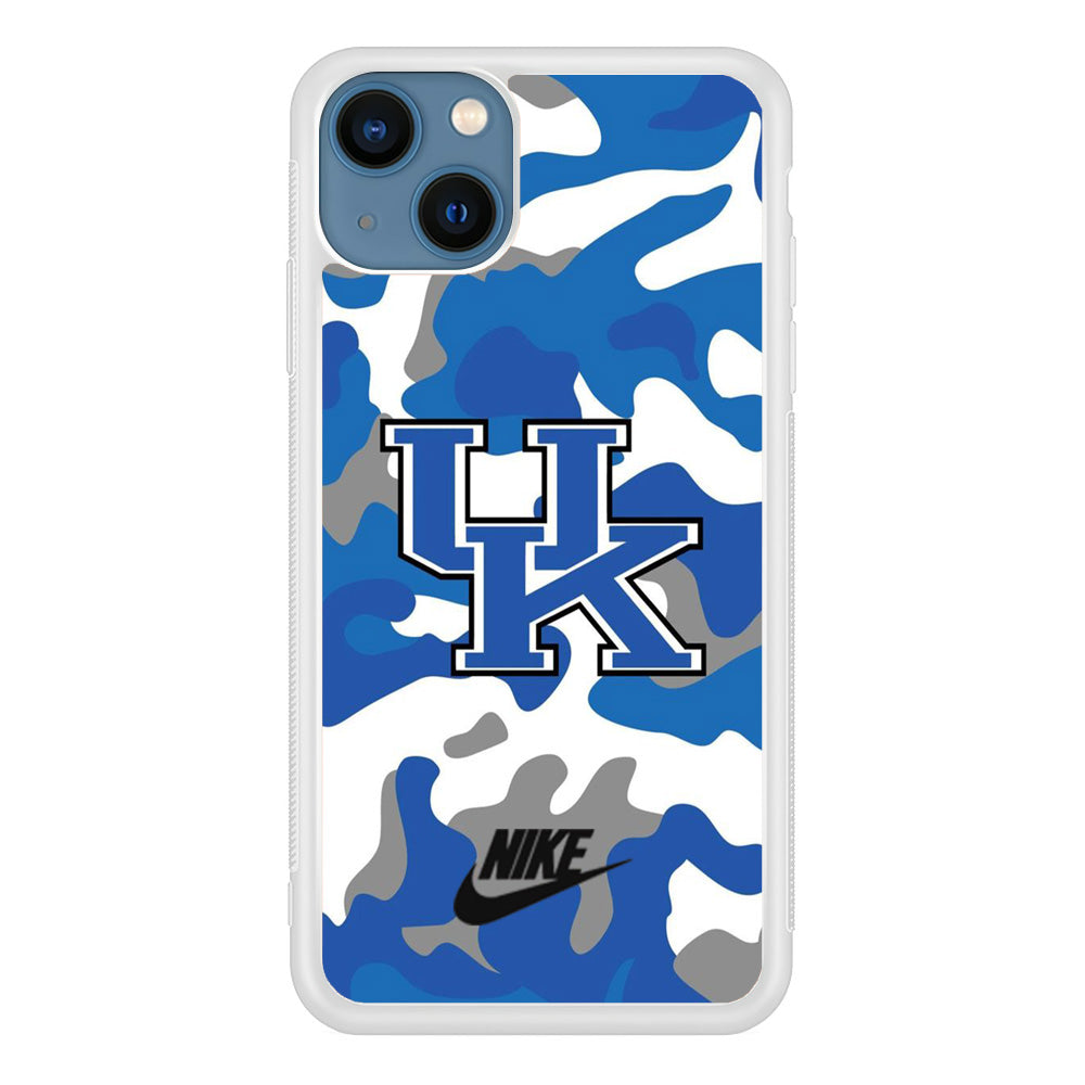 Nike Kentucky Wildcats Blue Camo iPhone 13 Case