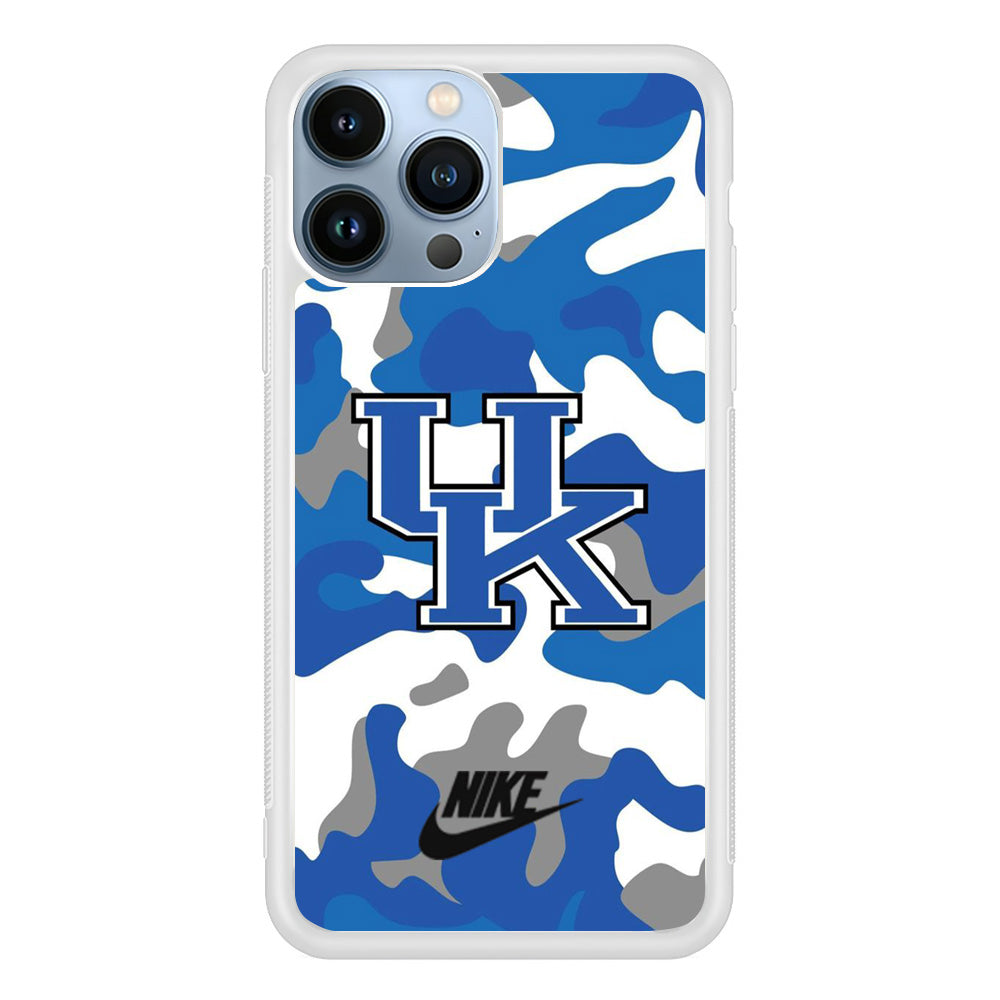 Nike Kentucky Wildcats Blue Camo iPhone 13 Pro Max Case