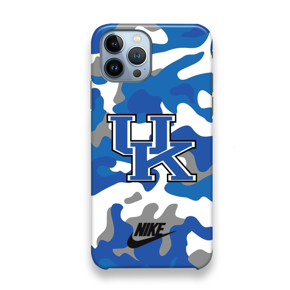 Nike Kentucky Wildcats Blue Camo iPhone 13 Pro Case