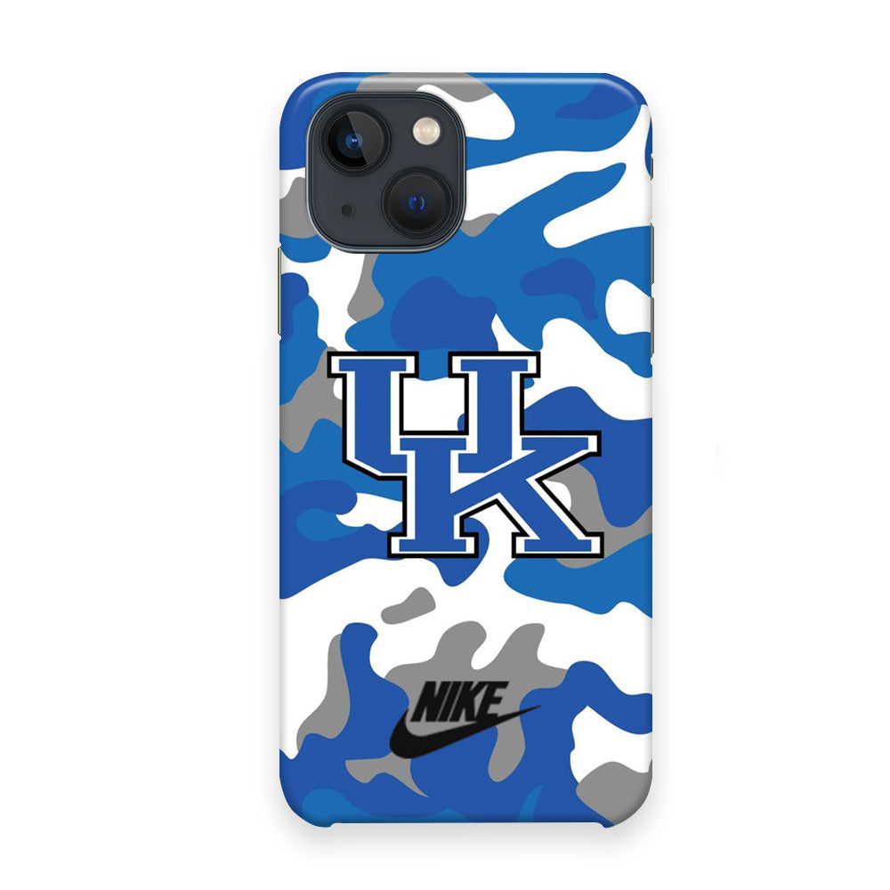 Nike Kentucky Wildcats Blue Camo iPhone 13 Case