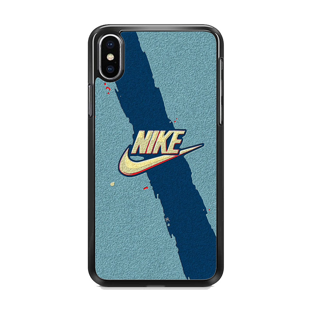 Nike Paint Blue Asphalt iPhone X Case