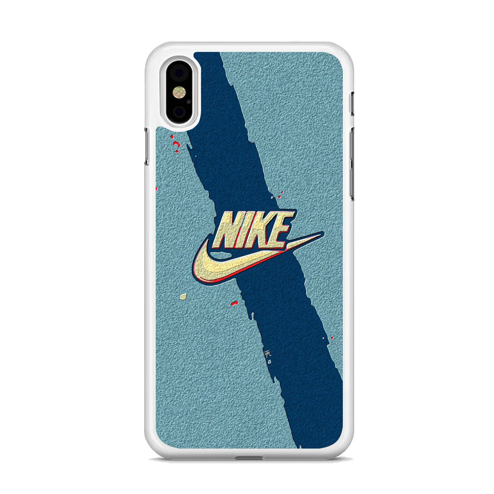 Nike Paint Blue Asphalt iPhone X Case