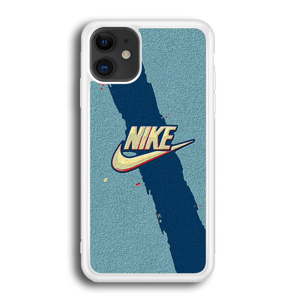 Nike Paint Blue Asphalt iPhone 12 Case