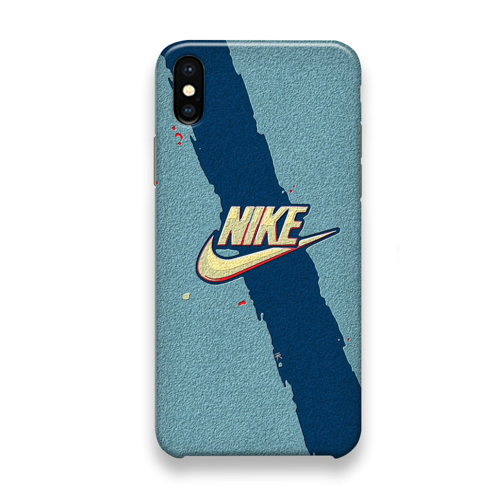 Nike Paint Blue Asphalt iPhone Xs Case