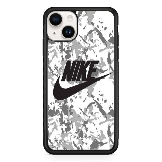 Nike White Ice Camo iPhone 14 Case