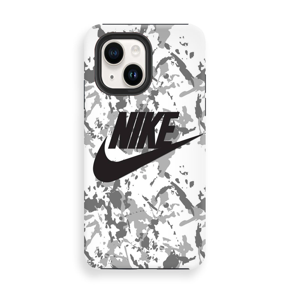 Nike White Ice Camo iPhone 15 Case